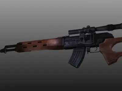 Sniper Rifle Free low-poly 3D model