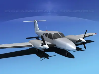 Piper Turbo Seminole Bare Metal 3D model