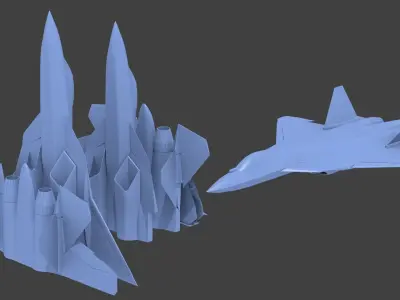 MAVERICK Sukhoi Su-57 3D print model