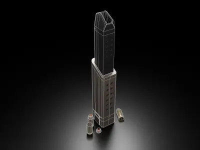 Kriss Magazine Extender to 33 rounds 10mm Free low-poly 3D model