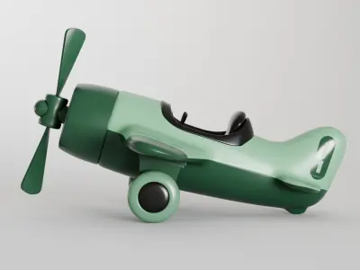 Toy Plane Collection Set 3D model