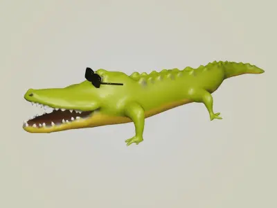 Crocodile Cartoon  3D model