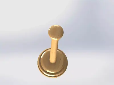 Wooden Honey Dipper Spoon 3D model
