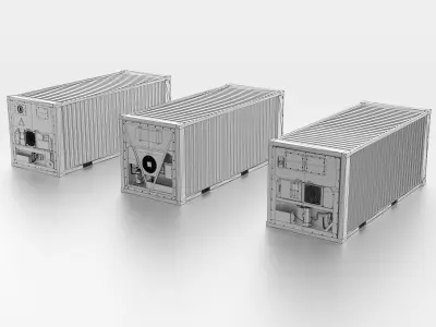 Refrigerated Container - Reefer 3D model