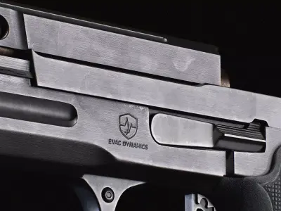 AAA Concept modern pistol Evac Dynamics Pulse 9mm Low-poly 3D model