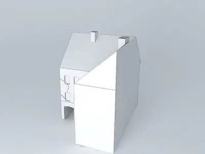 19th Century European Urban House Low-poly 3D model