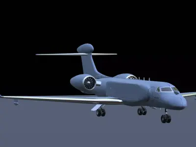 Gulfstream G550 CAEW a Special Missions Aircraft - SKY GUARDIAN Low-poly 3D model