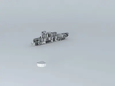 Kaiserliche Marine Kanonenboot SMS Afrika FULL INTERIOR part... Free 3D model