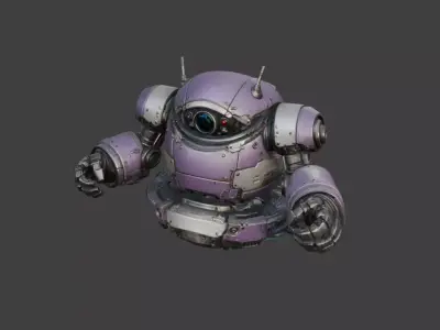 The Aegis Orbital Mech Drone Low-poly 3D model