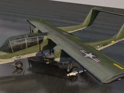 North American Rockwell OV-10 Bronco 3D model