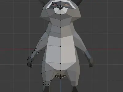 Low Poly Raccoon Free low-poly 3D model