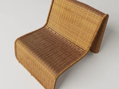 Large Wicker Chairs Free 3D model