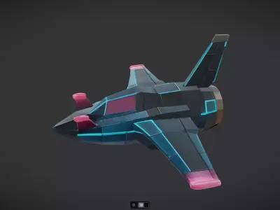 Spacecraft Jet aircraft plane 3dmodel 19 3D model