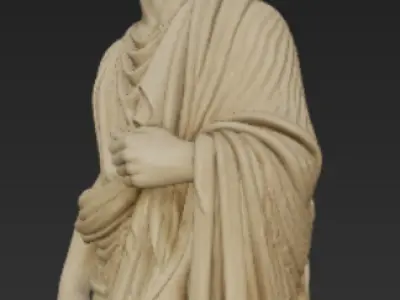 Stylized Roman Senator Statue Free 3D model