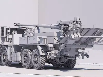 Custom self propelled howitzer 3D model
