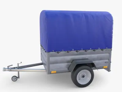 Cargo Trailer v1 Low-poly 3D model