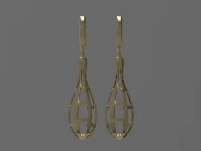 drop earrings 3D print model