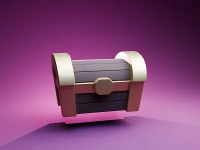 Chest Animation polygon Free 3D model