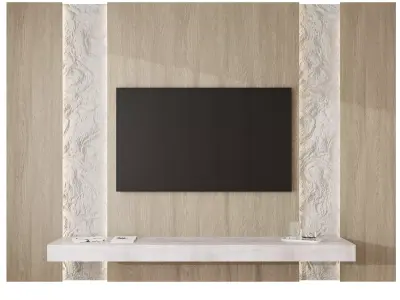 TV wall panel 06 Free 3D model