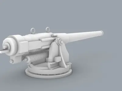 Pattern 1892 152mm Low-poly 3D model
