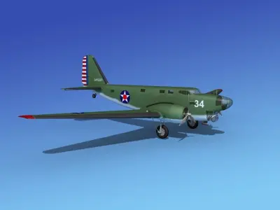 Douglas B-18A Bolo V03 3D model