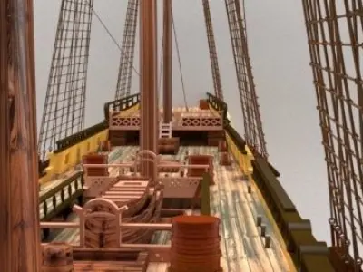 Professional ship 3D model