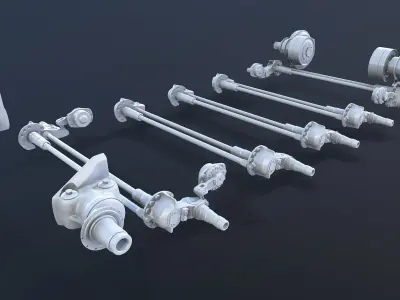 T-55 Tank Suspension 3D model