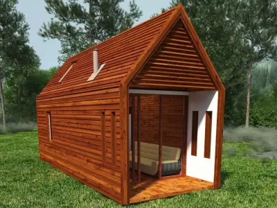 Modular private house 3D model