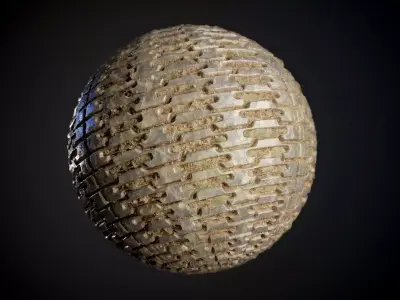 Tank Tred Military Dirty Seamless PBR Texture Texture