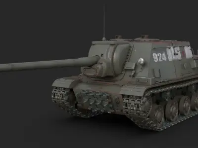 Tank ISU 122  Mental Ray 3D model