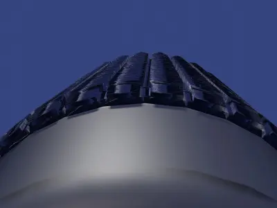 Low-poly Science Fiction 3D-Thrust Vectoring Variable Nozzle Low-poly 3D model