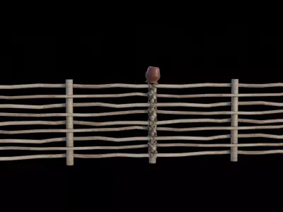 wicker fence 3D model