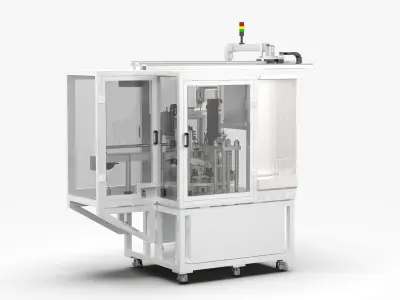 Full Automatic Motor Rotor Magnetization and Synthesis Machine 3D model