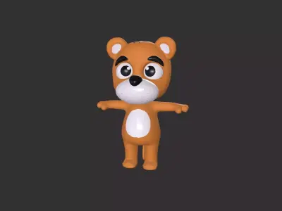Cartoon 0012 Character Tiger Cute Low-poly 3D model