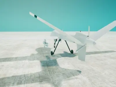 MQ-9 Drone Low-poly 3D model