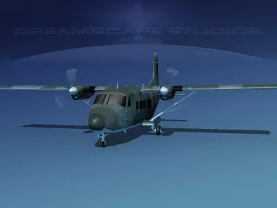 Harbin Y-12 II Zambia Air Force 3D model