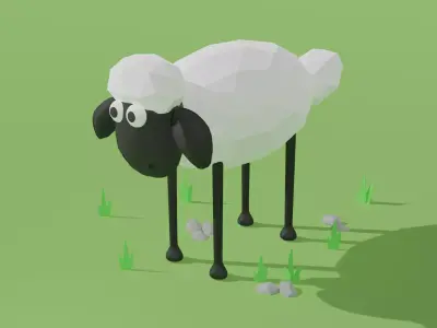 Shaun The Sheep Low-poly 3D model