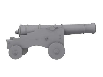 Naval Cannon 3D model
