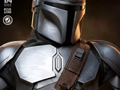 STAR WARS Mandalorian Portrait Bust 3D print model
