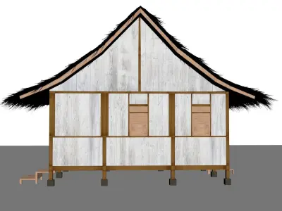 Sundanes Traditional Suhunan Jubleb Nangkub Low-poly 3D model