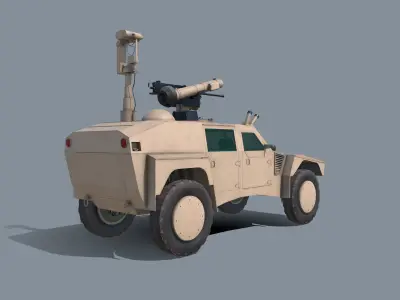 RST-V Shadow Hybrid Tactical Vehicle Low-poly 3D model