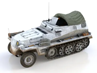 SDKFZ 250 - Halftruck  - 16 Pz Div 3D model