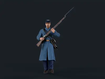 Soldier s1 v2  Low-poly 3D model