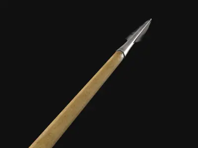 Medieval Spear Free low-poly 3D model