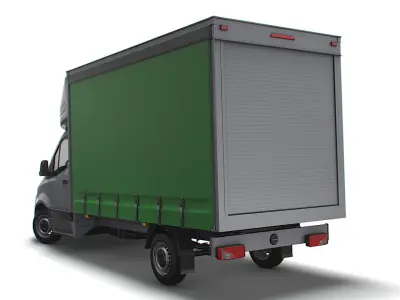 Freightliner Sprinter Luton Curtainsider 2023 3D model