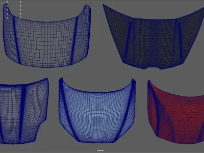 Car Bonnet Pack 01 Low-poly 3D model