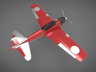 A6M3 32 Mitsubishi Zero fighter plane 3D model