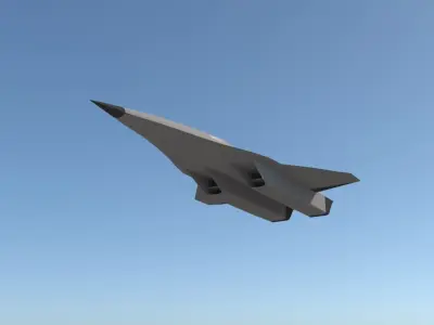 SR-72 fighter jet Low-poly 3D model
