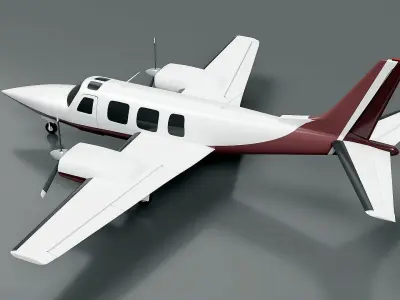 Piper Aerostar private turboprop airplane 3D model