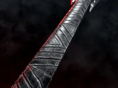 Sauron inspired Demonic Mace - Dark Fantasy Game Ready Weapon Low-poly 3D model